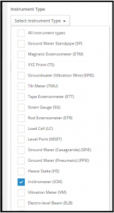 instrument type report