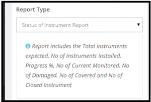 status instrument report