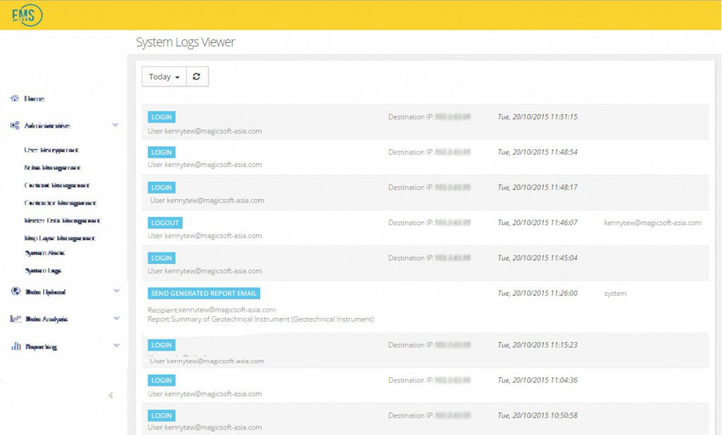 System Log Viewer – Edata